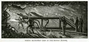 Images Dated 23rd July 2019: Boring machine used in the Hoosac tunnel 1869