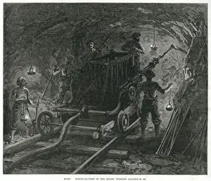 Boring machine used in the Mont Cenis tunnel 1869