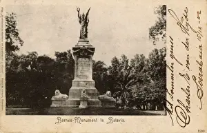 Batavia Prints: Borneo Monument, Batavia (Jakarta), Java, Indonesia