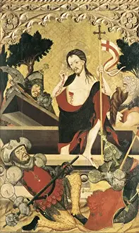 Borrassa Prints: BORRASSA, Llu&#xdce0(1360-1425). Resurrection. beg