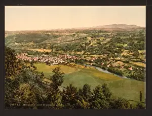 Auvergne Prints: Bort and Mont Dore, Auvergne Mountains, France