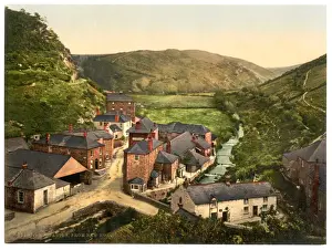 Boscastle Prints: Boscastle, view from New Road, Cornwall, England