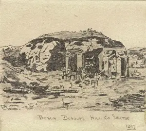 Bosch Dugouts, by William Hugh Duncan Arthur, WW1