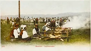 Bosnian Prints: Bosnia & Herzegovina - Barbequing Lamb