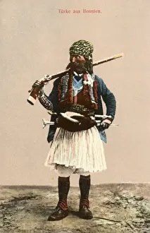 Balkan Prints: Bosnian Bandit in traditional regional costume