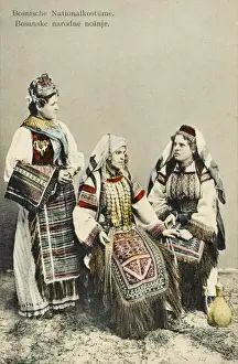 Aprons Prints: Bosnian Women in traditional costume