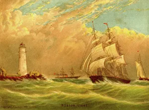 Brewster Prints: Boston Lighthouse, Little Brewster Island, Massachusetts