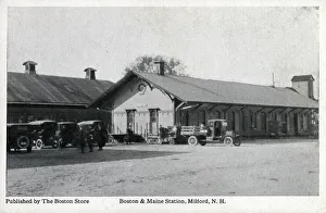 Maine Prints: Boston & Maine Station, Milford, New Hampshire, USA