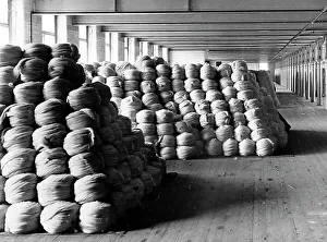 Botany tops in a woollen mill in Bradford