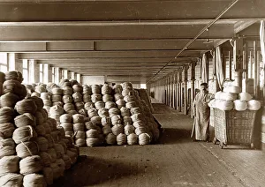 Botany tops in a woollen mill in Bradford