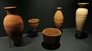 Images Dated 4th March 2012: Bottles and bowls. Fired clay. C. 2150-2050 BC. From Sedment