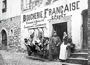 Butchers Prints: Boucherie, La Turbie, France, Victorian period