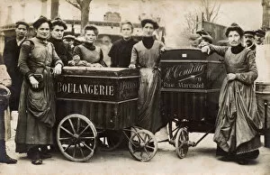 Images Dated 16th December 2015: Boulangerie carts, Paris