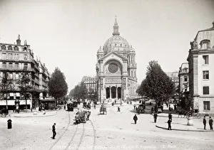 Eglise Prints: Boulevard Malesherbes, Eglise St Augustin, Paris, France