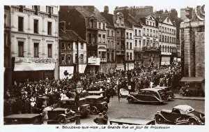 Boulogne-sur-Mer, France - La Grande Rue - Procession