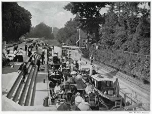 New Images August 2021 Collection: Boulters Lock - on Ascot Sunday, waiting their turn outside Boulters on a summers