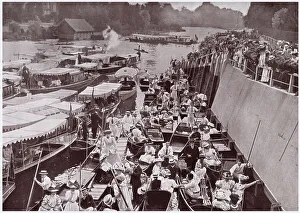 Berkshire Prints: At Boulter's Lock, Maidenhead. Date: 1913