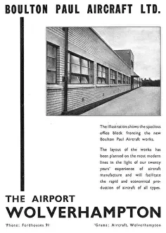 Wolverhampton Prints: Boulton & Paul - Aeroplane Hangars At Wolverhampton Airport