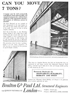 Hangars Prints: Boulton & Paul - Aircraft Hangars At Heston