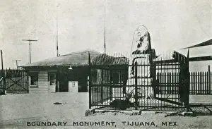 Edges Prints: Boundary Monument between USA and Mexico - Tijuana