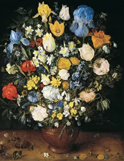 Bouquet in a Clay Vase