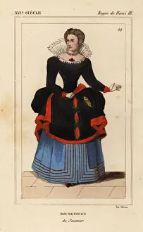Bourgeoise woman of Saumur, France, reign of Henri III