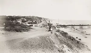 Bournemouth, beach and pier, looking East