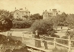 Bourne Prints: Bournemouth, bridge over the River Bourne in Public Gardens