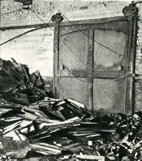 Bovril Prints: Bovril factory fire damage, Old Street, London, WW2