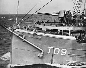 Minesweeping Prints: Bow of a Naval minesweeper, WWII
