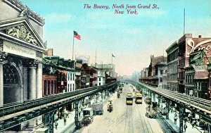The Bowery, North from Grand St. New York, USA