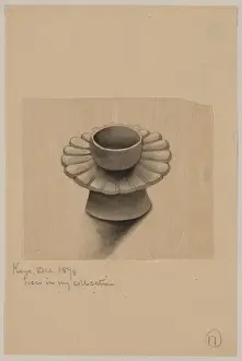 Platter Prints: Bowl on petal-shaped platter with conical base