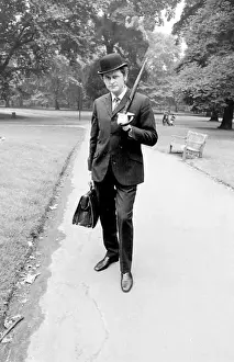 1962 Prints: Bowler-hatted City gent in a park