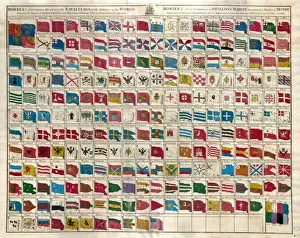 Nations Prints: Bowles universal display of the naval flags of all nations
