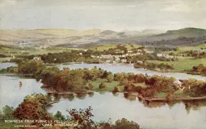 Furness Prints: Bowness from Furness Fell, Lake Windermere, Lake District