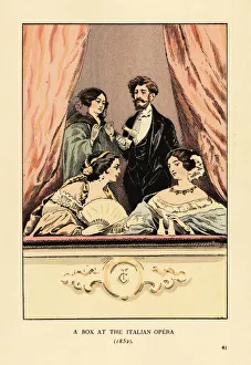 Images Dated 16th July 2019: A box at the Italian Opera, 1852