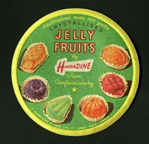 Jelly Prints: Box lid, Harradine Crystallised Jelly Fruits