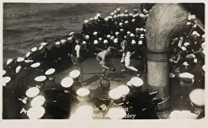 Bout Prints: Boxing on board USS Frederick, American cruiser, WW1