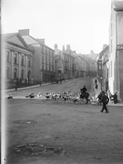 Meeting Prints: Boxing Day Hunt, Castle Square, Haverfordwest, South Wales