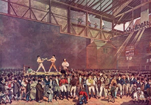 Spectators Collection: Boxing - Fives Court with Randall & Turner sparring
