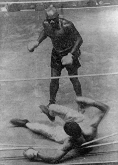 Boxing match, Langford v Lang, London
