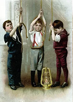 Boy church bell ringers