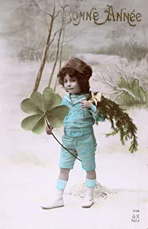 Images Dated 22nd March 2012: Boy and Clover - 1