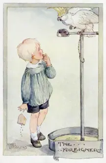 Startled Prints: Boy with Cockatoo 20C