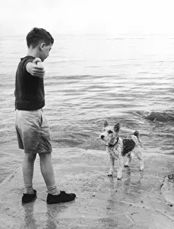 Boy and Dog / Beach 1963