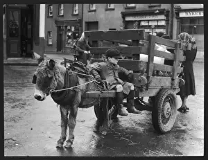 Twist Prints: Boy on a Donkey Cart