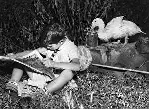 Images Dated 12th January 2017: Boy and duck