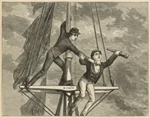 Grabs Prints: A boy falling from a ships mast