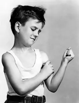 Vest Prints: Boy Flexing his Muscles