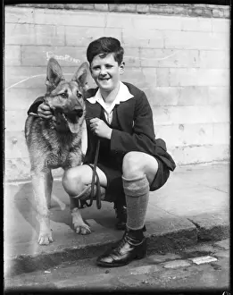 Boy & German Shepherd